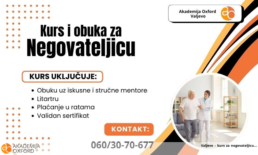 Valjevo - kurs za negovateljicu