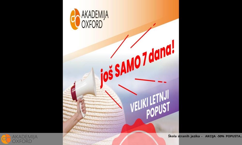 Škola stranih jezika -  AKCIJA -50% POPUSTA