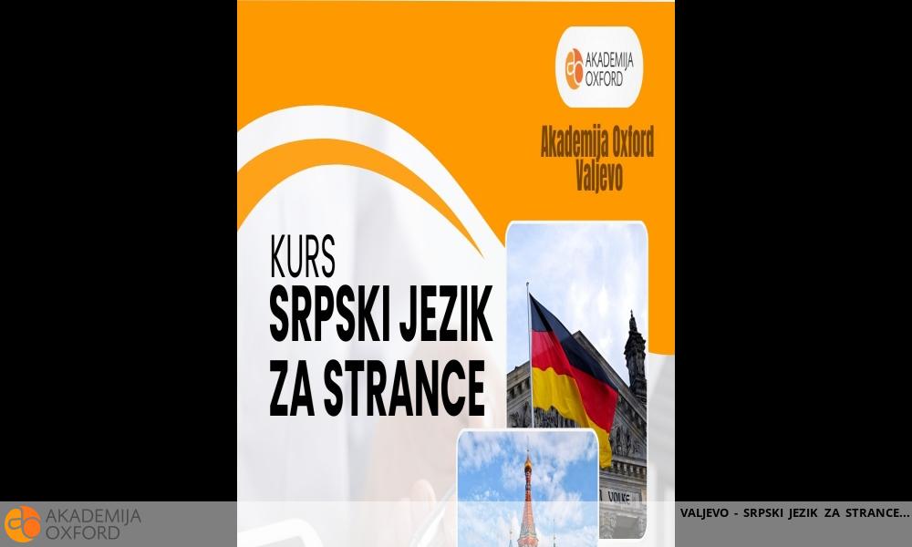 VALJEVO - SRPSKI JEZIK ZA STRANCE